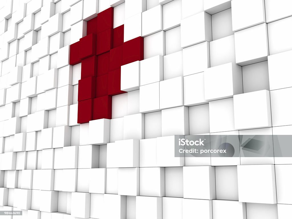 Белые блоки фон с некоторых красный - Стоковые фото Квадратная форма роялти-фри