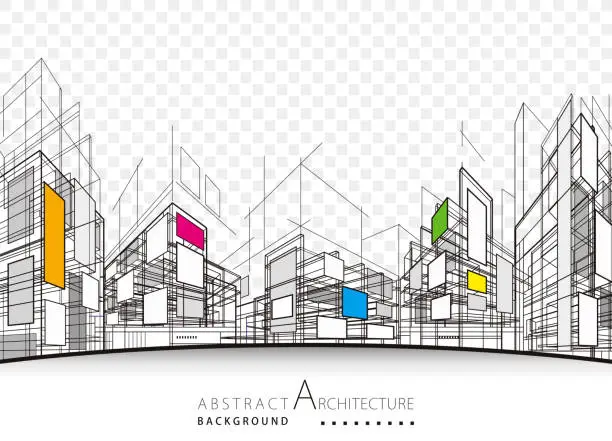 Vector illustration of Architectural Abstract Background