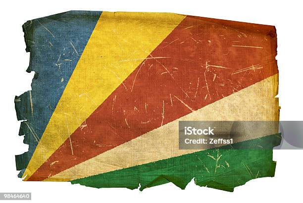 Seychelles Flag Old Isolated On White Background Stock Illustration - Download Image Now - Aging Process, Ancient, Antique