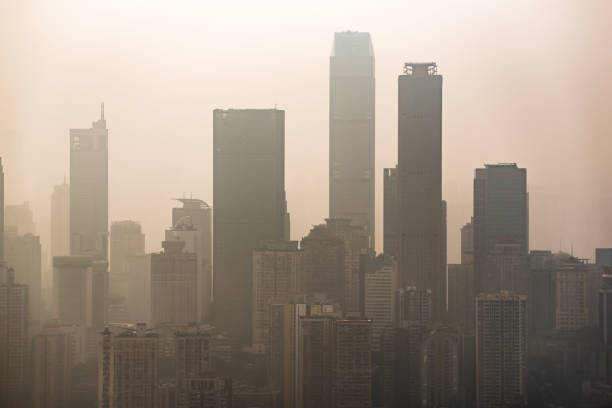 istock Big city skyline in smog 984656816