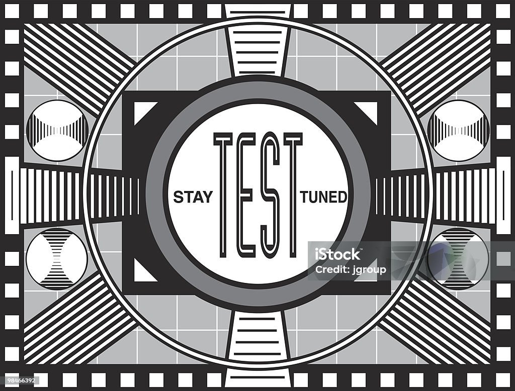 Retro TV Test Pattern  Test Pattern Stock Photo