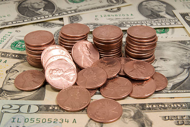 Dollars and Cents stock photo