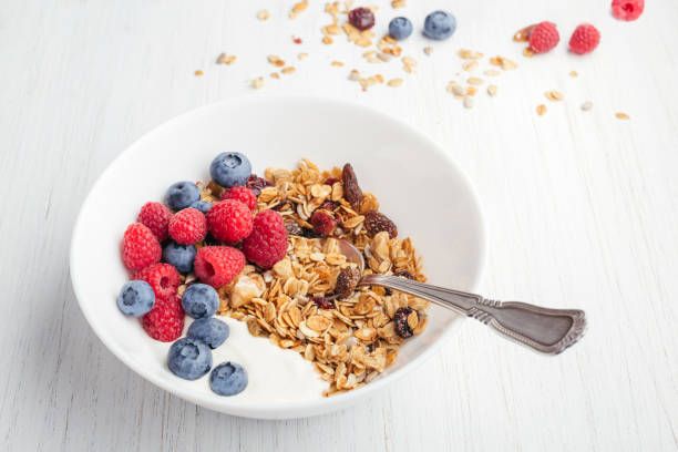 istock Granola with yogurt in bowl. 984689012