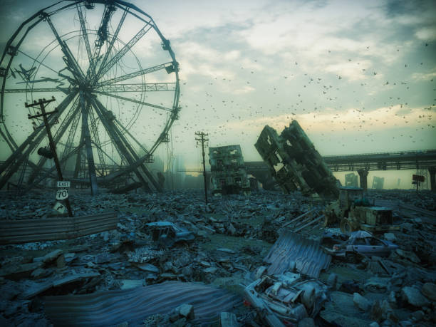 istock Apocalypse city landscape. 984693924