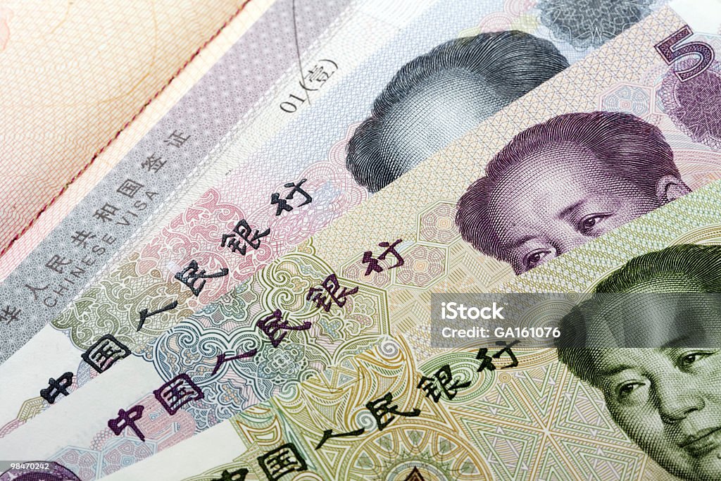 visa e Monetária Chinesa - Royalty-free Bilhete de Identidade Foto de stock