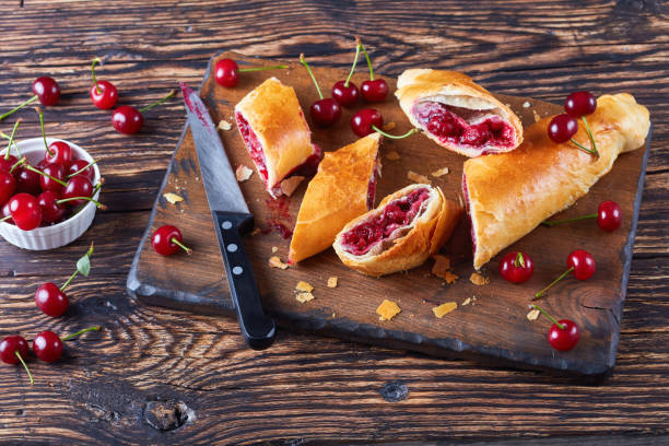 istock close-up of freshly baked cherry strudel 984704754
