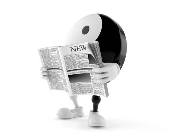 istock Jing Jang character reading newspaper 984724934