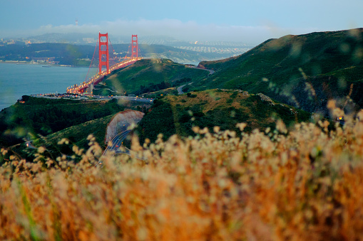 Carreteras cerca del puente Golden Gate, el Presidio, San Francisco, California, USA photo