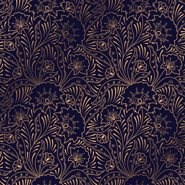 Luxury background vector. Floral royal pattern seamless. Indian design for yoga wallpaper, beauty spa salon ornament, indian wedding party, birthday wrapping paper, save the date card, holiday gift. Luxury background vector. Floral royal pattern seamless. Indian design for yoga wallpaper, beauty spa salon ornament, indian wedding party, birthday wrapping paper, save the date card, holiday gift. baroque style stock illustrations