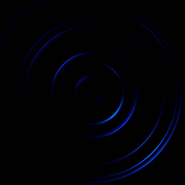 istock Abstract blue circle signal on black background 984729522