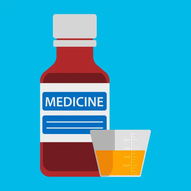 Vector illustration of Medicine syrup icon
