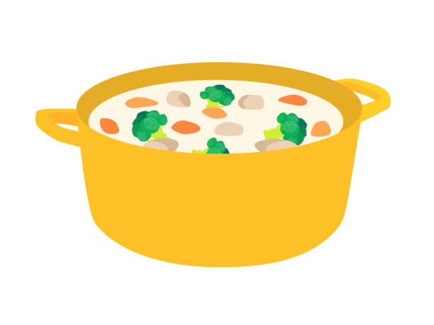 cream stew cream stew chowder stock illustrations