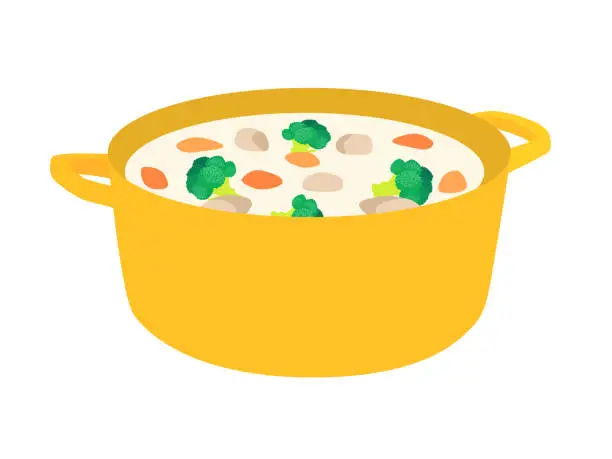 Vector illustration of cream stew