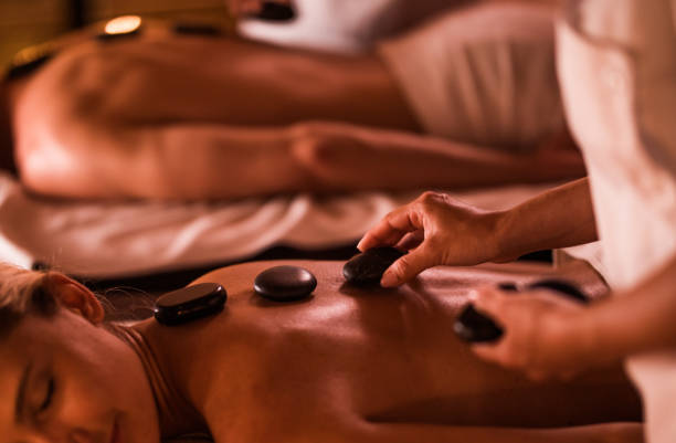 istock Hot stone therapy massage at the spa! 984772578