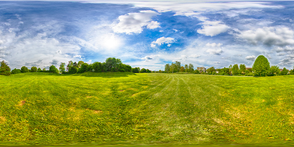 Spherical 360 degrees seamless panorama view in equirectangular projection, panorama of natural landscape in Germany. VR content