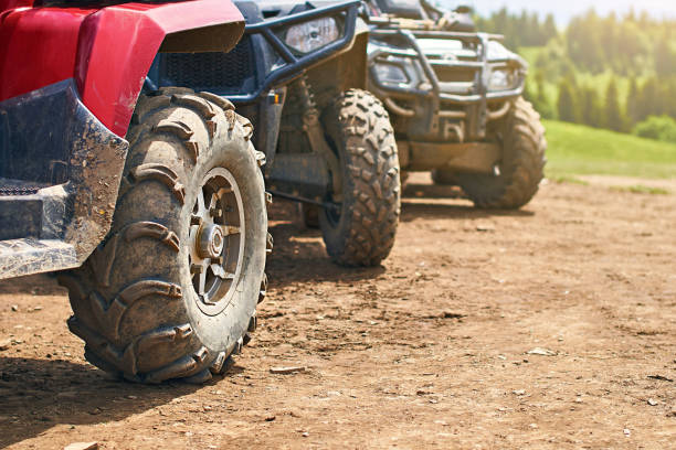 istock Quadricycles or quadbikes in the summer mountains 984787930