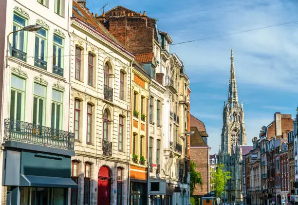 Traditional buildings in the old town on Lille, French Flanders