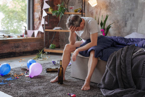 istock Upset mature man having hangover 984796440