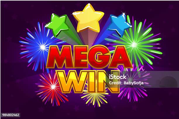Vektor Mega Großen Gewinn Banner Für Lotto Oder Im Casino Spielen Stock Vektor Art und mehr Bilder von Lotterie