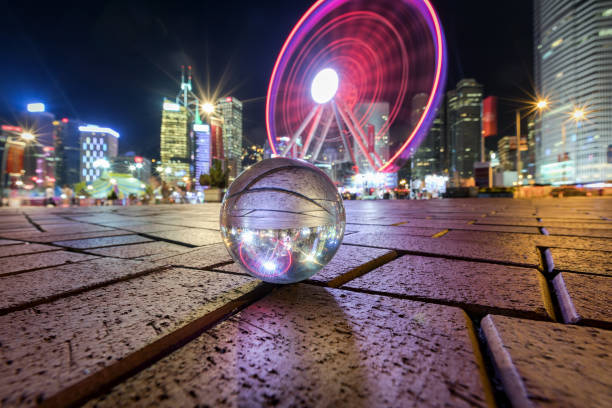 istock The Observation Wheel in Hong Kong by night 984802736