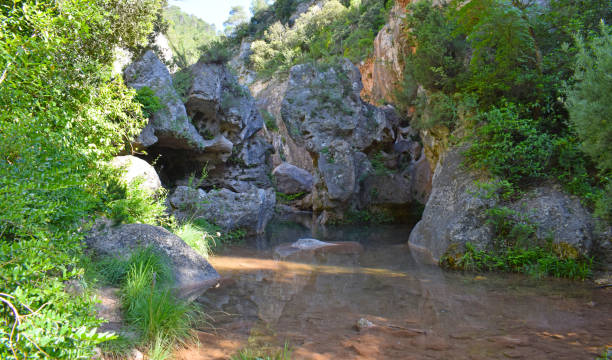 istock Water pond in mountains of Tarragona 984804302