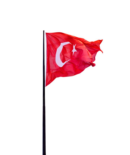 istock Turkey flag isolated on white background 984831688