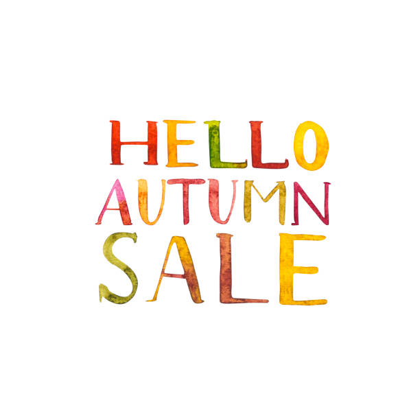 istock Watercolor autumn foliage watercolor sale banner. 984846278