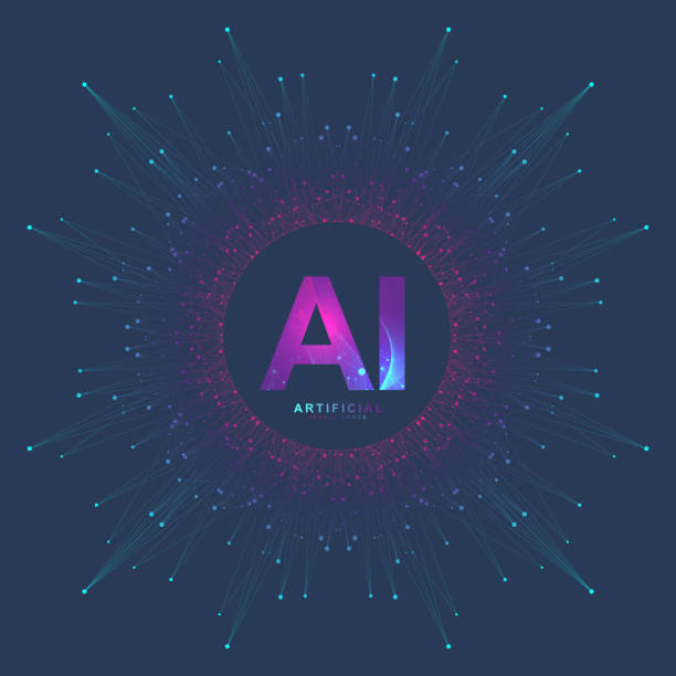 Artificial Intelligence Logo. Artificial Intelligence and Machine Learning Concept. Vector symbol AI. Neural networks and another modern technologies concepts. Technology sci-fi concept Artificial Intelligence Logo. Artificial Intelligence and Machine Learning Concept. Vector symbol AI. Neural networks and another modern technologies concepts. Technology sci-fi concept. automation logo stock illustrations