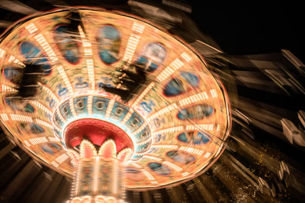 istock Retro carousel in the amusement park 984901572