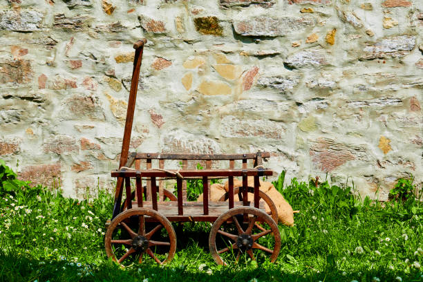 istock Hand ladder trolley on the wall 984955816
