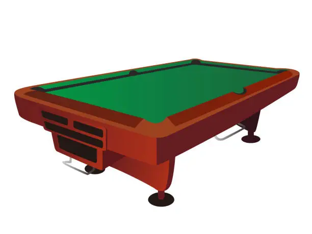 Vector illustration of billiard table