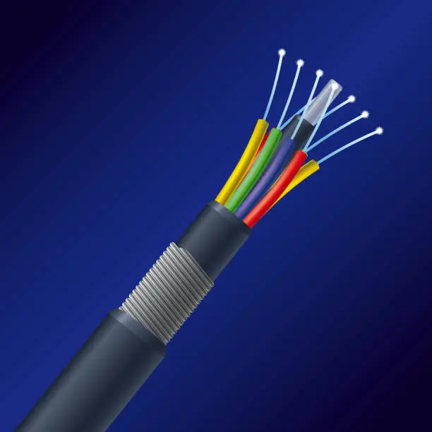 Vector illustration of Cable Fiber Optic
