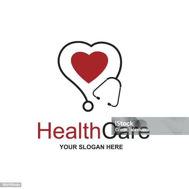 Medical Halth Care Icon Stock Illustration - Download Image Now - Heart Shape, Heart - Internal Organ, Stethoscope