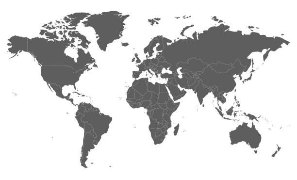 Political Blank World Map Vector Isolated On White Political Blank World Map Vector Isolated On White Background Editable And 