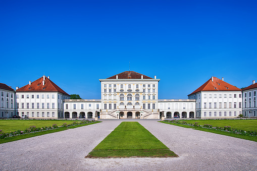 Munich, Germany - June 09, 2018: Schloss Nymphenburg, a Baroque palace in Munich, Bavaria.