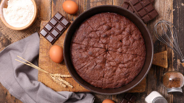 pyszne ciasto czekoladowe - chocolate cake zdjęcia i obrazy z banku zdjęć