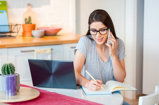 istock Girl working from home 985036800