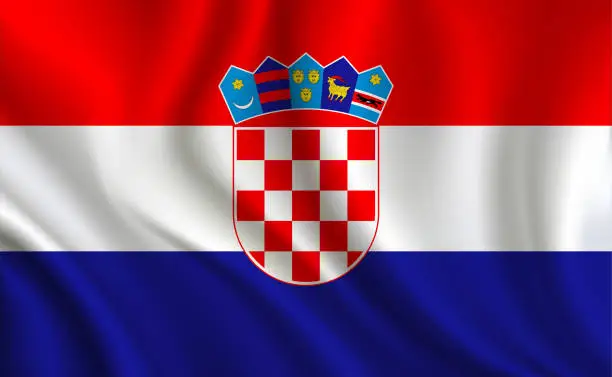 Vector illustration of Croatia flag background