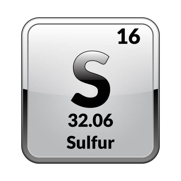 illustrations, cliparts, dessins animés et icônes de l’élément du tableau périodique sulfur.vector. - sulphur