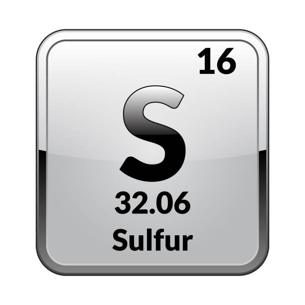 периодический элемент таблицы sulfur.vector. - sulphur stock illustrations