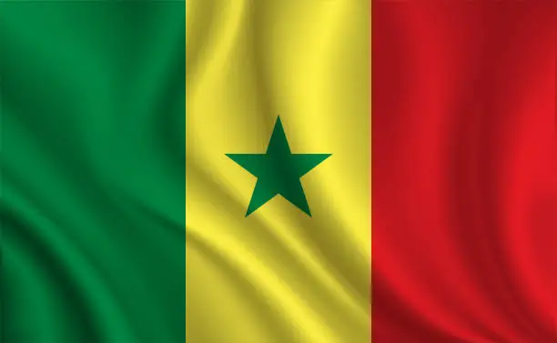 Vector illustration of Senegal flag background