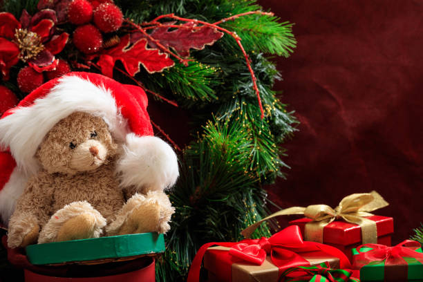 istock Christmas decoration, festive teddy bear 985073170
