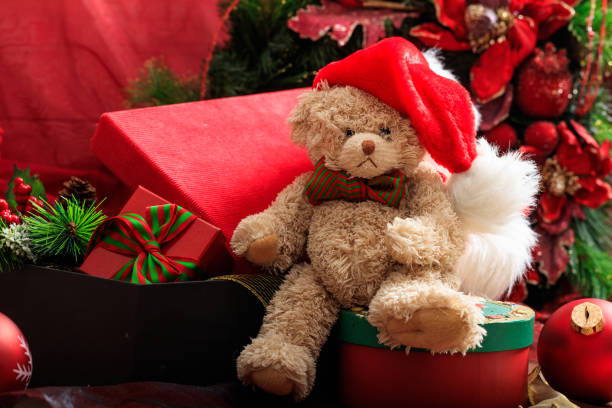 istock Christmas decoration, festive teddy bear 985074860