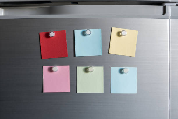 istock Colorful Adhesive Notes On Wooden Wall 985083162