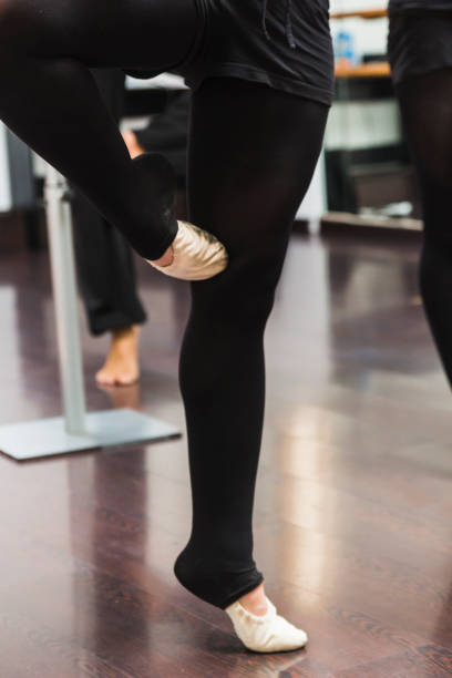 istock Ballerina dancing, closeup on legs and shoes. 985096566