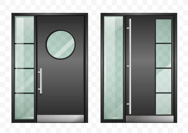 istock Set of modern entrance doors 985103202