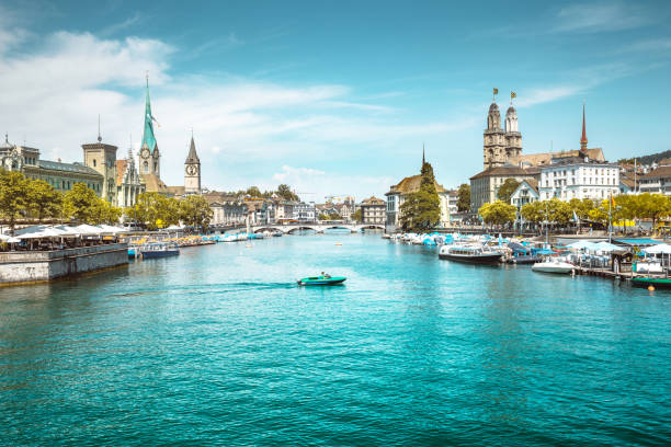 istock Zurich skyline panorama with river Limmat, Switzerland 985105492