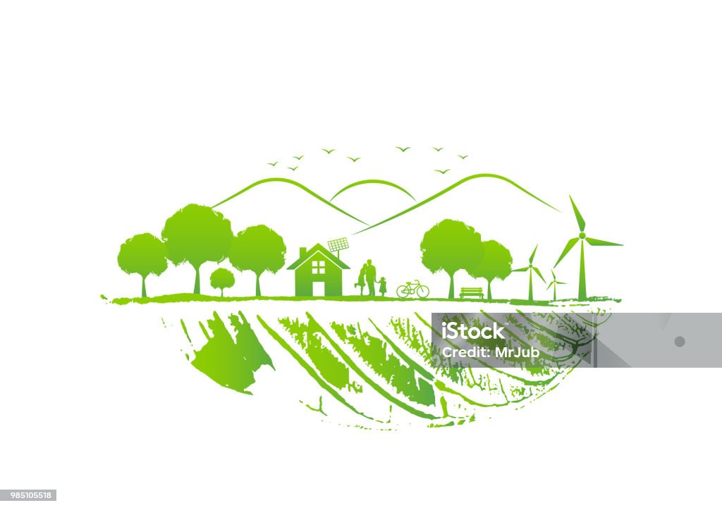 Environmental Development Vector Ecology Friendly Concept World Environment And Sustainable Development ...