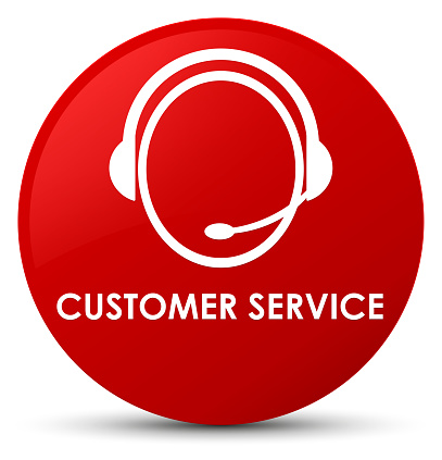 Customer Service Point Cutton Image Customer Service Red Round Button Stock Illustration - Download Image ...