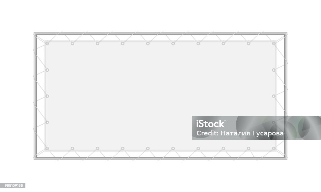 Vector Realistic Image Of A Blank Fabric Rectangular Banner Stock ...